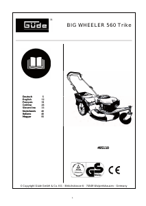 Handleiding Güde 560 Trike Big Wheeler Grasmaaier