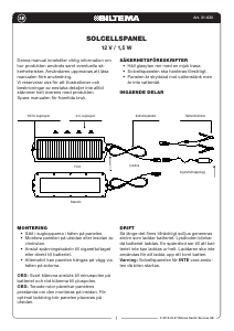 Bruksanvisning Biltema 31-630 Solpanel