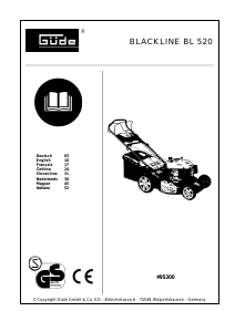 Mode d’emploi Güde BL 520 Blackline Tondeuse à gazon