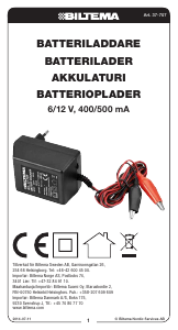 Käyttöohje Biltema 37-707 Käynnistysakku