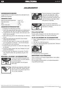 Bruksanvisning Biltema 88-821 Julgranstativ