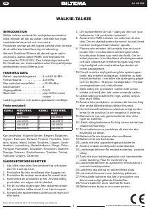 Bruksanvisning Biltema 84-586 Walkie-talkie