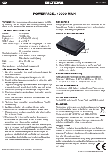 Brugsanvisning Biltema 24-0172 Bærbar oplader