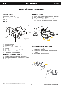 Bruksanvisning Biltema 22-4730 Mobilhållare