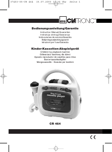 Manuale Clatronic CR 464 Registratore a cassette