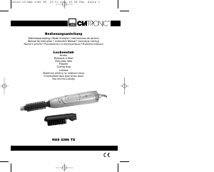 Kullanım kılavuzu Clatronic HAS 2386 Saç şekillendirici