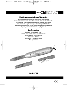 Руководство Clatronic HAS 2753 Стайлер для волос