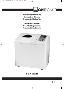 Bedienungsanleitung Clatronic BBA 2721 Brotbackautomat