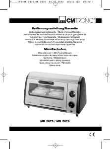 Manual de uso Clatronic MB 2876 Horno