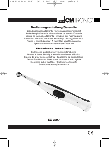 Manual Clatronic EZ 2597 Escova de dentes elétrica