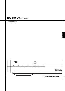 Handleiding Harman Kardon HD 980 CD speler