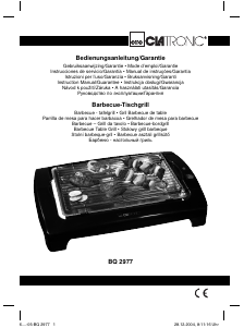 Manuale Clatronic BQ 2977 Griglia da tavolo