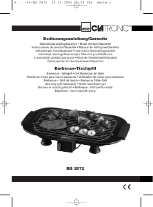 Használati útmutató Clatronic BQ 2672 Asztali grillsütő