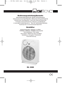 Manuale Clatronic HL 2266 Termoventilatore