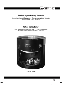 Bedienungsanleitung Clatronic KA-V 2936 Kaffeemaschine