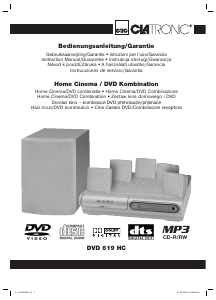 Manual de uso Clatronic DVD 619 HC Sistema de home cinema