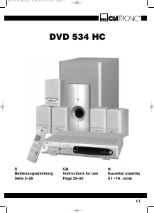 Használati útmutató Clatronic DVD 534 HC Házimozi-rendszer