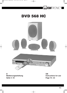 Manual Clatronic DVD 568 HC Home Theater System