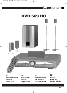 Manual de uso Clatronic DVD 569 HC Sistema de home cinema