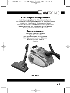 Mode d’emploi Clatronic BS 1239 Aspirateur