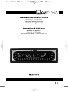 Instrukcja Clatronic AR 600 CD Radio samochodowe