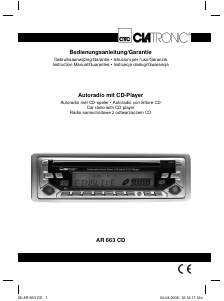 Instrukcja Clatronic AR 663 CD Radio samochodowe