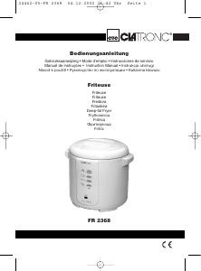 Руководство Clatronic FR 2368 Фритюрница