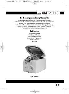 Manual de uso Clatronic FR 2889 Freidora