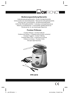Manual Clatronic FFR 2916 Deep Fryer