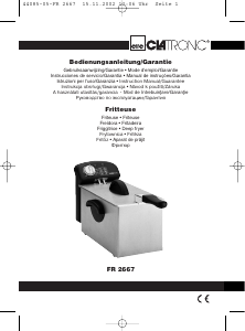 Mode d’emploi Clatronic FR 2667 Friteuse