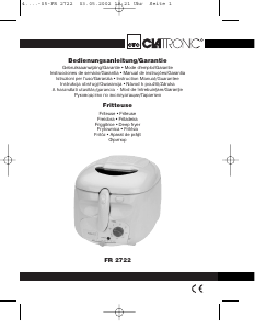 Руководство Clatronic FR 2722 Фритюрница