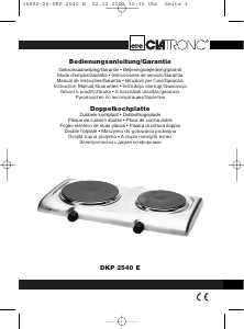 Mode d’emploi Clatronic DKP 2540 E Table de cuisson