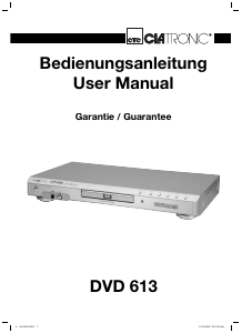Manual Clatronic DVD 613 DVD Player