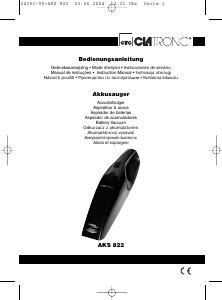 Manual de uso Clatronic AKS 822 Aspirador de mano