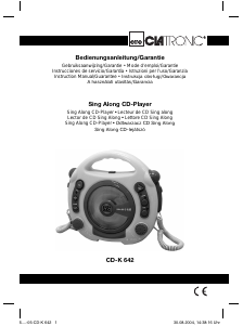 Instrukcja Clatronic CDK 642 Odtwarzacz CD