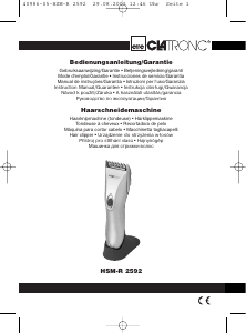 Manual Clatronic HSM-R 2592 Aparador de cabelo