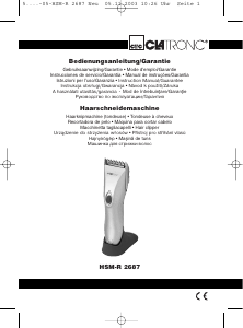 Mode d’emploi Clatronic HSM-R 2687 Tondeuse