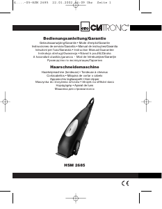 Mode d’emploi Clatronic HSM 2685 Tondeuse