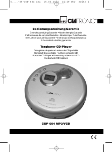 Mode d’emploi Clatronic CDP 604 Lecteur CD portable