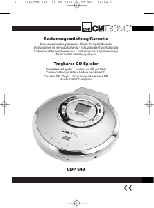 Manuale Clatronic CDP 549 Discman