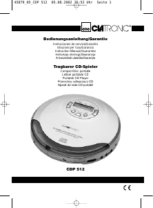 Manual de uso Clatronic CDP 512 Discman