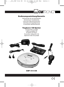 Manuale Clatronic CDP 514 CK Discman