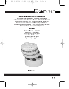 Manual Clatronic DR 2751 Deshidrator de alimente