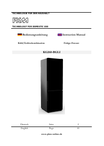 Manual PKM KG 260-BGLI Fridge-Freezer