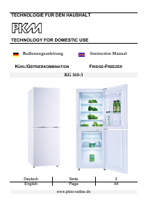 Manual PKM KG 160-3 Fridge-Freezer