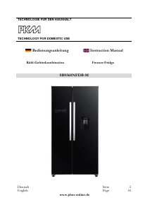 Manual PKM SBS560NFDB-M Fridge-Freezer