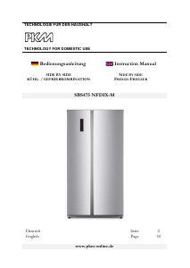 Manual PKM SBS475 NFDIX-M Fridge-Freezer