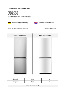 Manual PKM KG 225.4A+++IX Fridge-Freezer