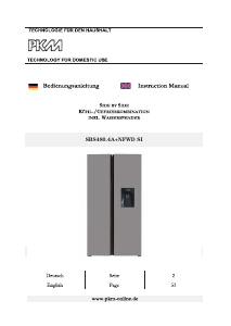 Manual PKM SBS440.4A+NF BG Fridge-Freezer