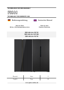 Bedienungsanleitung PKM SBS440.4A+NF B Kühl-gefrierkombination